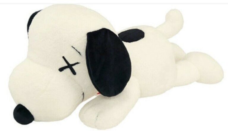 snoopy x kaws plush toy