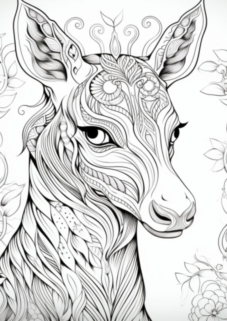 Adult Animal Coloring 8 Pages A4 Art3lier